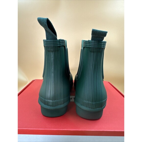 Hunter Original Chelsea Women's Waterproof Ankle Rain Boots, Green Size 7 NEW - Picture 5 of 16